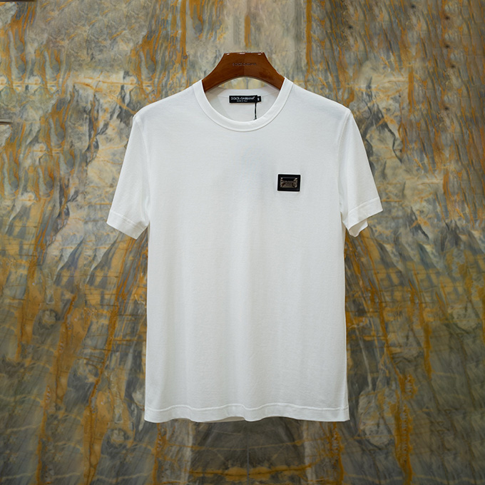 dolce & gabbana logo tag cotton t-shirt
